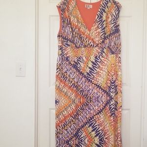 Multi colored maxi dress 2x JcPenney